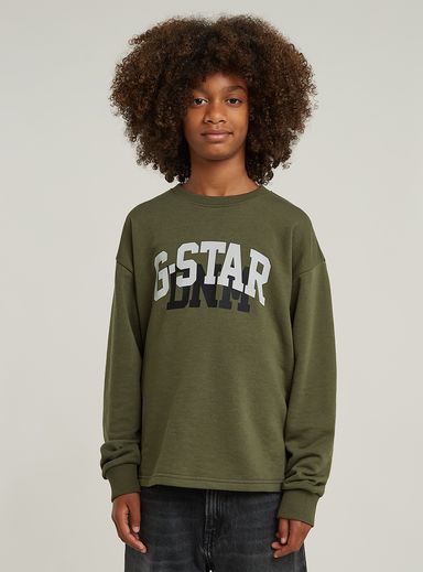 Boys Crew Sweater Regular Unbrushed